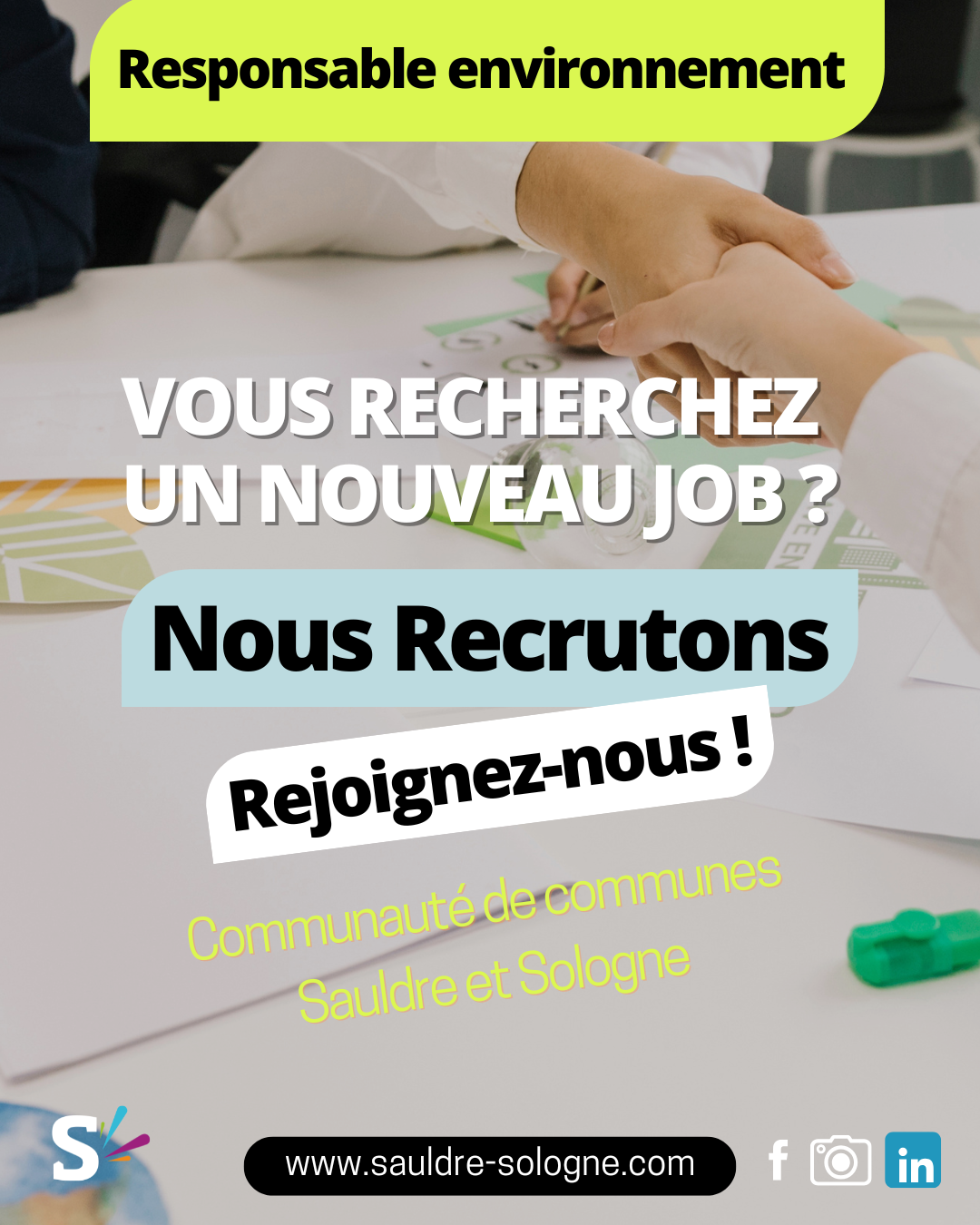 Responsable environnement Vous recherchez un nouveau job ? Nous recrutons rejoignez nous !