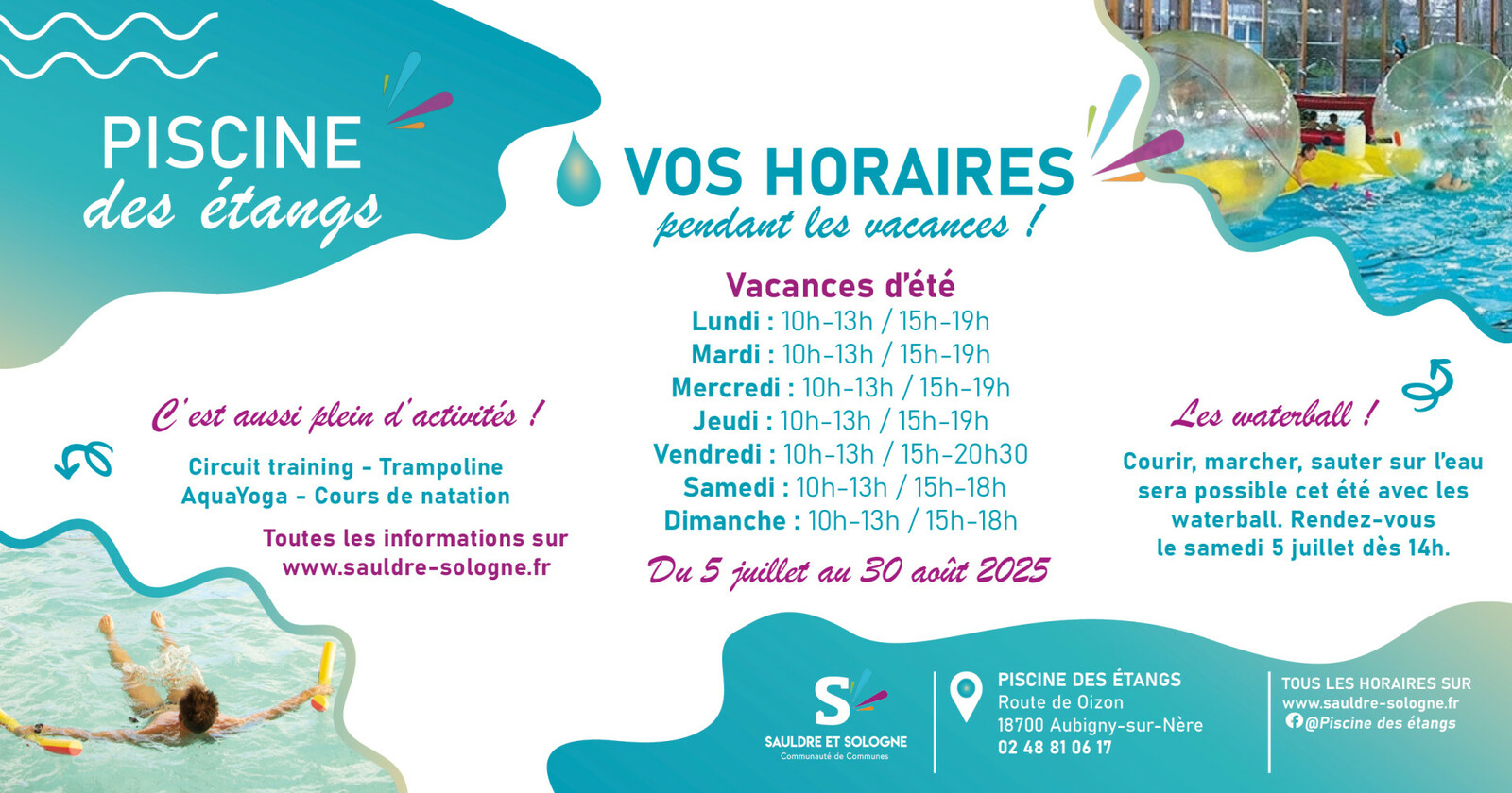 réouverture de la piscine au public à partir du 10 mars 2025