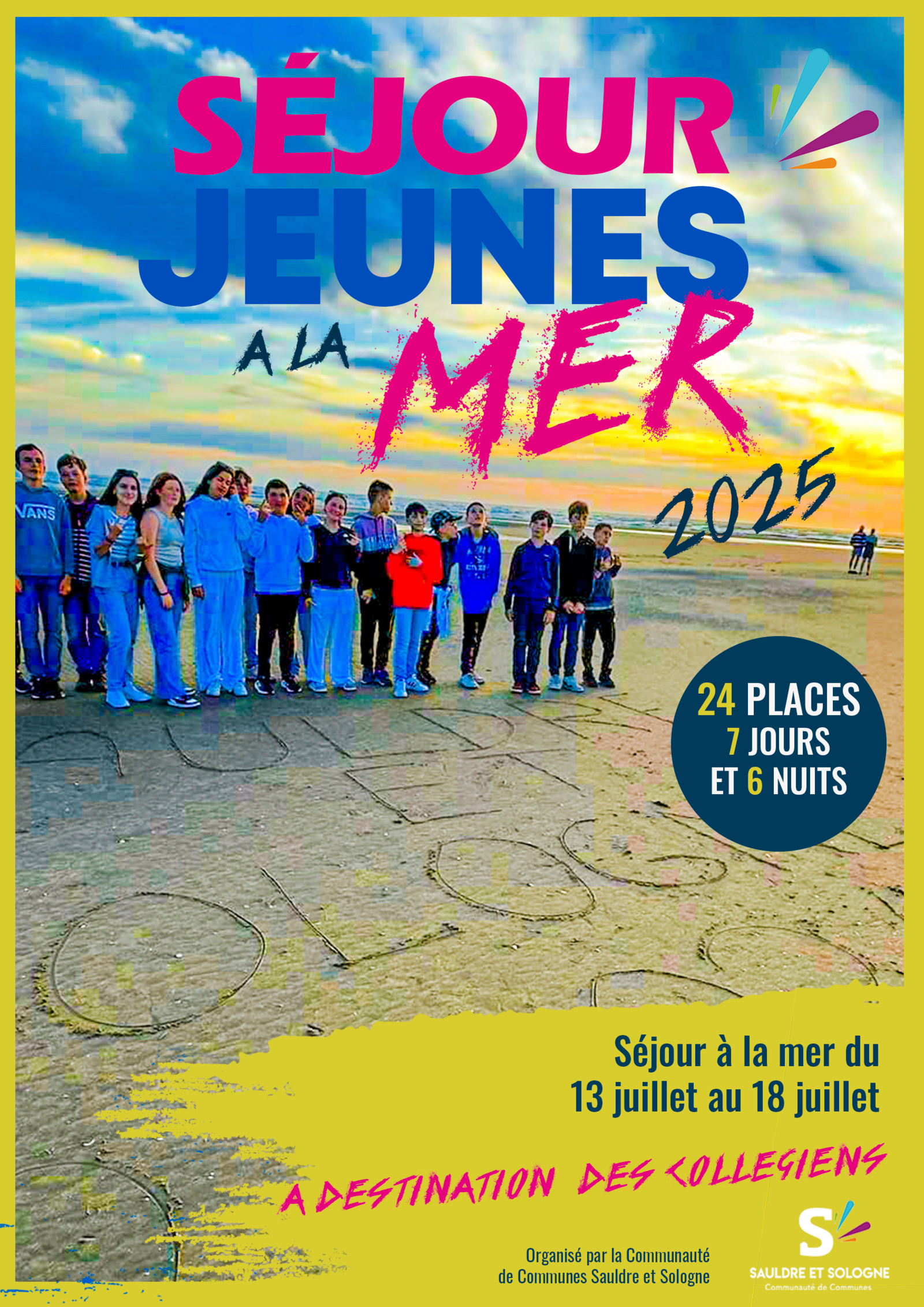 séjour jeunes à la mer 2025 24 places 7 jours et 6 nuits