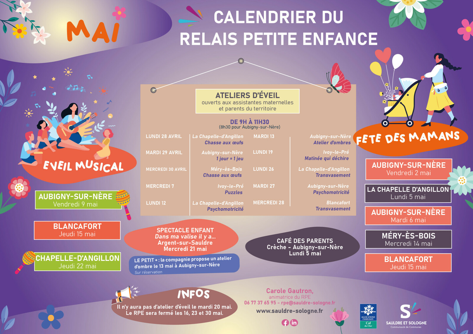 Calendrier du relais de petite Enfance